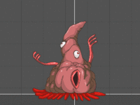 怪兽将种子植入子宫，随之，产出的虫子就流了出来。